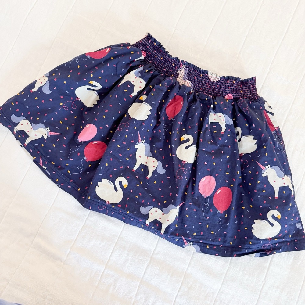 Lilly And Sid UK Girls Birthday Balloon Unicorn Swan Skirt 7-8 Boden Like‎
